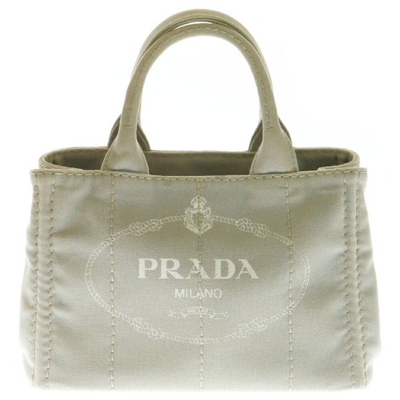 Prada CANAPA Gray Canvas Shoulder Bag - Picture 1 of 6